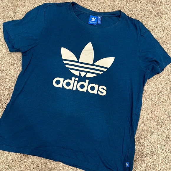 Adidas Blue Graphic Crew Neck Tee (S) - Picture 2 of 4